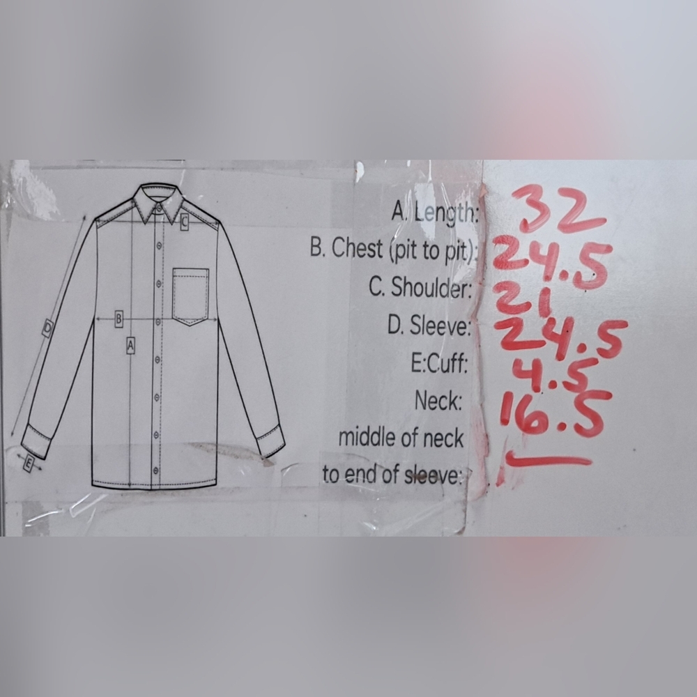 Levi's Men's Vintage 90s Denim Shirt Orange Button Down Size Large - Picture 16 of 16